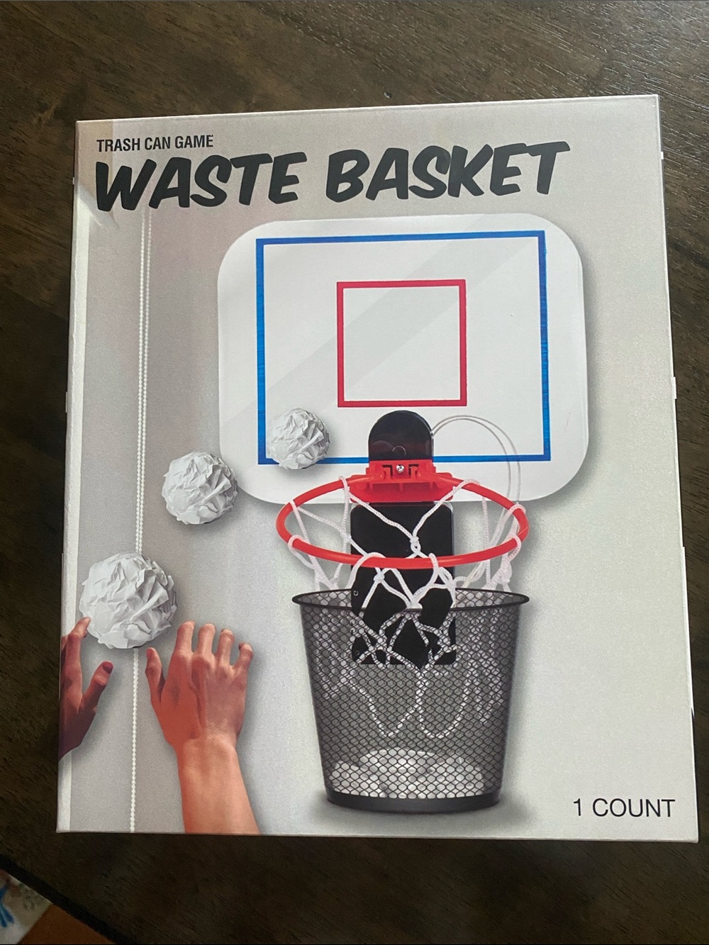 Trash can game wastebasket